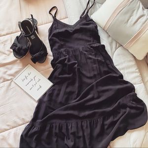 Midi summer black dress